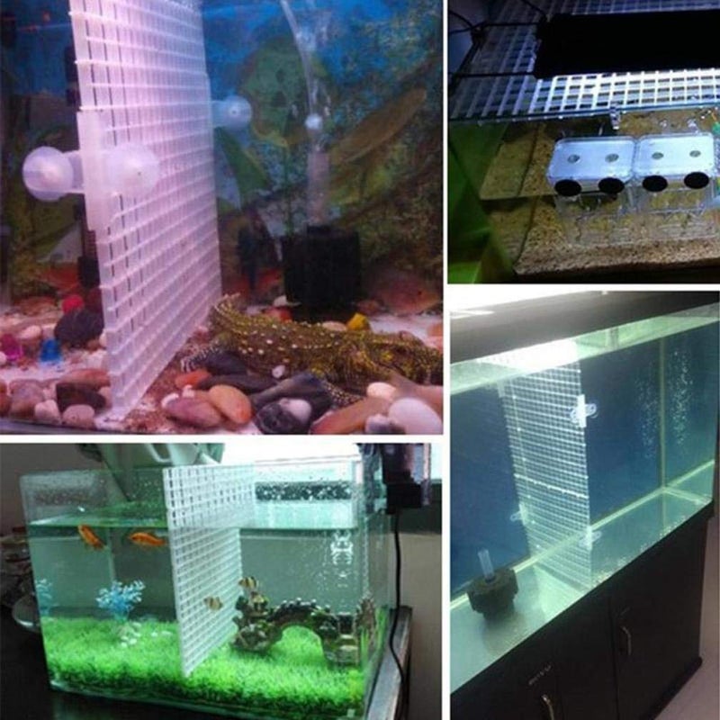 OBANGONG 6 Pcs Grid Divider Tray Egg Crate 11.8inch Louvre Aquarium Fish Tank Bottom Isolation - Image 5